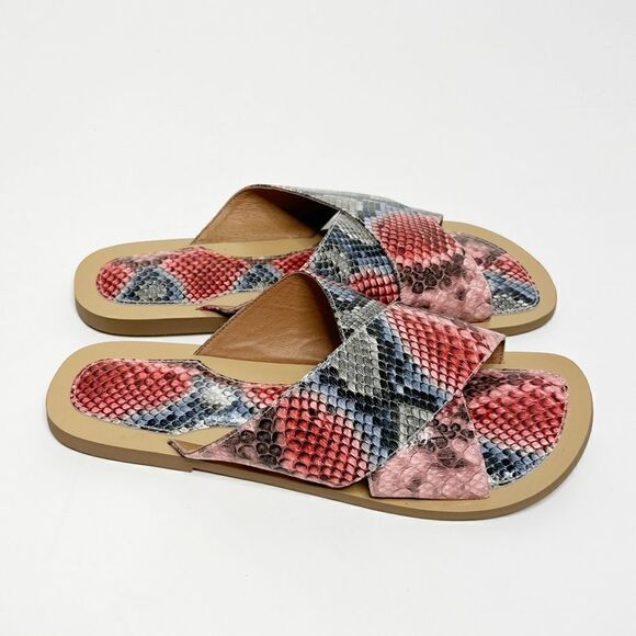 Jeffrey Campbell Cleah 2 Slide Sandal Embossed Size 7 - Picture 4 of 7